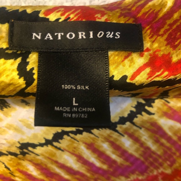 Natorious 100% silk dress | Size L - Picture 7 of 7